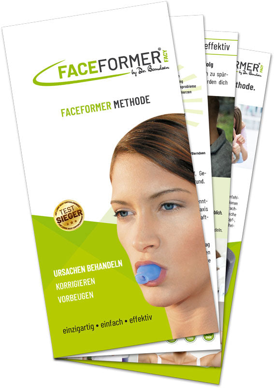 FaceFormer-informatieflyer (Duits), verpakking van 50 stuks voor artsen en therapeuten