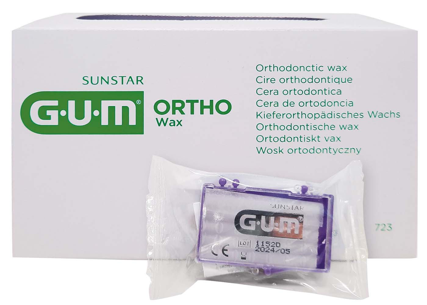 GUM® ORTHO wax - practice box 24 pieces tasteless